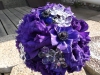 fresh bouquet of Purple anemones, purple lizzy bling pieces