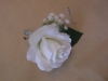 Silk rose with babies breath