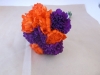 Bouquet of orange and purple carnations