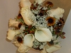 Fresh bouquet: calla lilies, off white roses, queen annes lace, buttons, hypericum berries, bling pieces