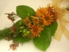 fresh throw bouquet, fox fern, daisies