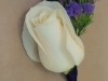 fresh bout: white rose with purple statice